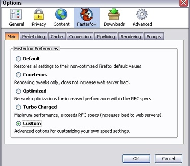 Fasterfox screenshot
