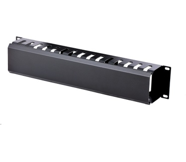 Startech.com 2U Horizontale Kabelgoot met Deksel voor 19" Server Rack - Vingergoot Kabelmanagement Paneel met Open Sleuven - Raceway Panel