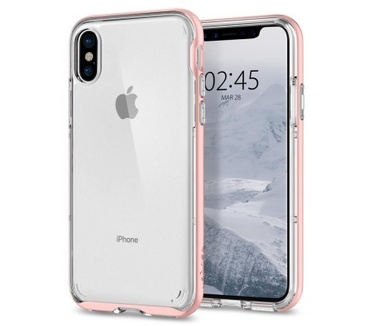Spigen Apple iPhone X Hoesje Neo Hybrid Crystal Rose Goud