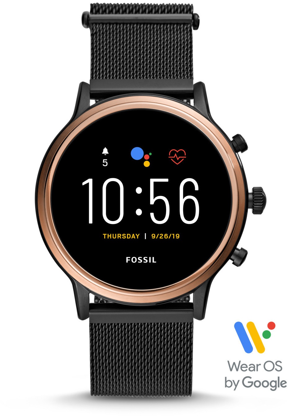 Fossil Julianna HR Gen 5 FTW6036 Rosé Goud (Zwart) - Prijzen - Tweakers