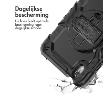 Accezz Rugged Backcover met schouderstrap iPad mini 6 - Zwart