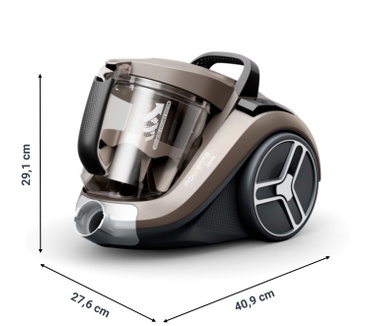 Rowenta RO4B30 Compact Power XXL, zakloze vloerstofzuiger, chroom, 900 W, 2,5 liter, 69 decibel