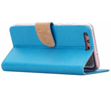 Luxe Lederen Bookcase hoesje voor de Huawei P10 - Blauw (Huawei P10) Blauw