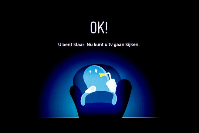 Er kan tv gekeken worden