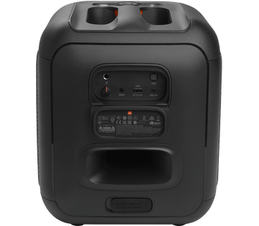 JBL PartyBox Encore Essential luidspreker in zwart - Draagbare, draadloze Bluetooth party luidspreker, IPX4-spatwaterdicht, diepe bas en ingebouwde lichtshow