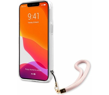 Guess Marble Stripe Back Case Apple iPhone 13 Pro (6.1") - Roze Roze