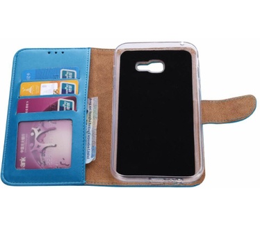 Luxe Lederen Bookcase hoesje voor de Samsung Galaxy A7 2017 - Blauw (Samsung Galaxy A7 2017) Blauw