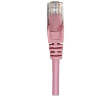 Intellinet Network Patch Cable, Cat5e, 5m, Pink, CCA (Copper Clad Aluminium), U/UTP (cable unshielded/twisted pair unshielded), PVC, RJ45 Male to RJ45 Male, Gold Plated Contacts, Snagless, Booted