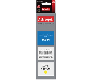 Activejet Activejet AE-664Y inktfles voor Epson printer, Vervanging Epson T6644; Supreme; 100 ml; geel