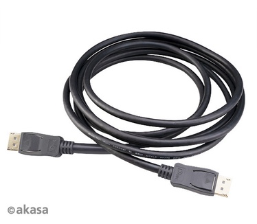 Akasa 8K@60Hz DisplayPort to DisplayPort cable, 3m, v1.4 Zwart