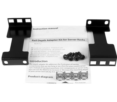 Startech.com Raildiepte adapterset voor server racks 1U