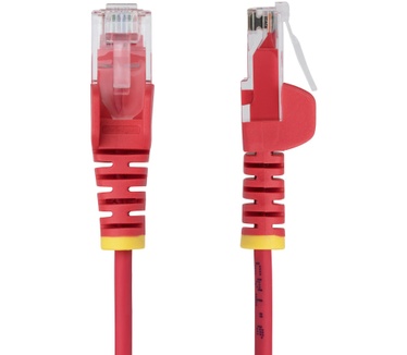 Startech.com 50cm Dunne CAT6 Ethernet Kabel, Rood, Snagless, 100W PoE, UTP, LSZH, 28AWG Pure Koperdraad, Slim RJ45 Netwerk Patchkabel met Trekontlasting, Fluke Getest