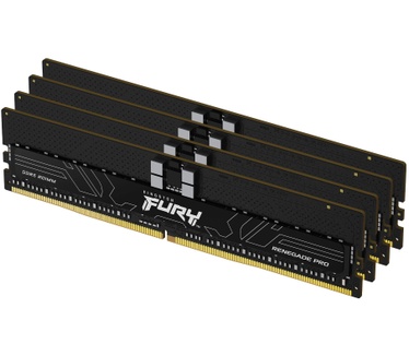 Kingston 128GB 7200MT/s DDR5 ECC Reg CL38 DIMM (Kit of 4) 1Rx8 FURY Renegade Pro Black