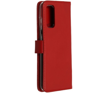 Selencia Echt Lederen Bookcase Samsung Galaxy S20 - Rood