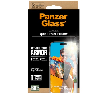 PanzerGlass PanzerGlass® Anti-Reflective Armor Screen Protector iPhone 17 Pro Max w. EasyAligner