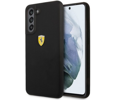 Ferrari SF Silicone Case - Samsung Galaxy S21 FE (G990) - Zwart Zwart