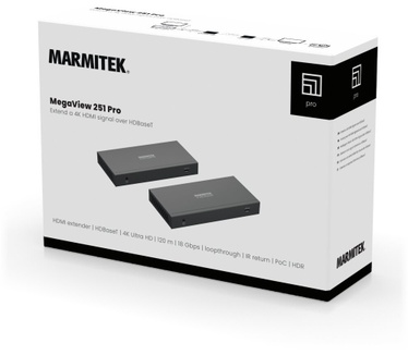 Marmitek MegaView 251 Pro - HDMI extender UTP - HDBaseT - 4K 60Hz - 120 m - PoC