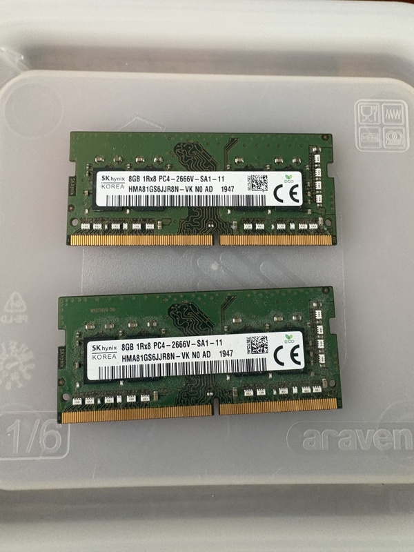 SK Hynix 16GB (2x 8GB) DDR4-2666 SODIMM laptopgeheugen