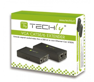 Techly Amplifier Extender VGA and Audio over Network Cable IDATA EX-DL344