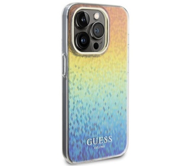 Guess Faceted Mirror Back Case - iPhone 15 Pro (6.1") - Rainbow Multi-color