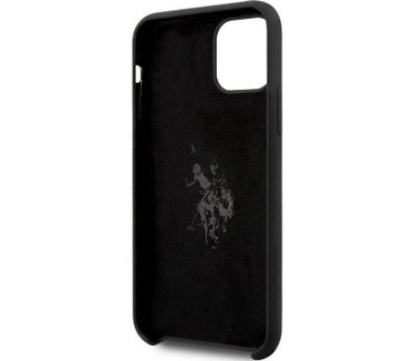 U.S. Polo Logo Silicone Hard Cover iPhone 11 Pro (5.8'') - Zwart  Zwart