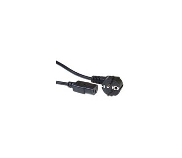Advanced Cable Technology 230V aansluitkabel  schuko male (haaks) - C13 zwart