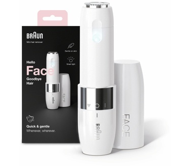 Braun Face FS1000 Mini Onthaarder, Elektrische Gezichtsontharing Voor Vrouwen, Wit