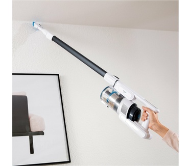 hoogo S3 2-in-1 Steelstofzuiger SC302 - 300 W - 50 min./200 m² - HEPA 13 - Anti-Hair-Wrap - LED verlichting - Draadloos zonder zak - Turbostand - Verwisselbare accu - incl. Accessoire set