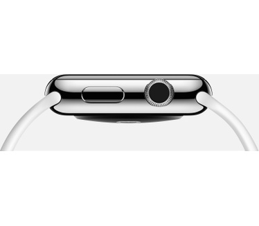 Apple Watch (sportbandje, 38mm) Zilver (Wit)