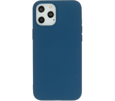 Mobiparts Silicone Cover Apple iPhone 12/12 Pro Blueberry Blue