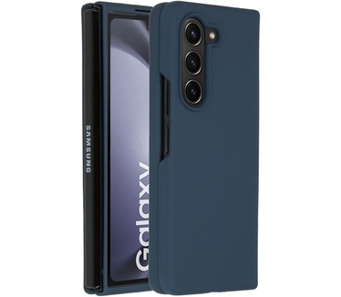 Accezz Liquid Silicone Backcover Samsung Galaxy Z Fold 5 - Donkerblauw