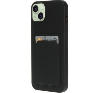 Mobiparts Classic TPU Case with Cardholder Apple iPhone 15 Plus Matt Black