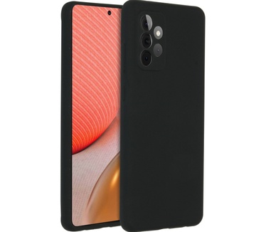 Accezz Liquid Silicone Backcover Samsung Galaxy A72 - Zwart (Galaxy A72) Zwart
