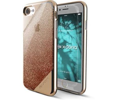 X-Doria Revel Lux Glitter Apple iPhone SE 2020 / iPhone 7/8 Hoesje - Glitter Gold