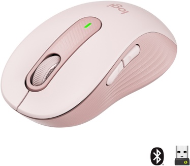 Logitech Logitech Signature M650 Draadloze Muis - Voor kleine tot middelgrote handen, 2 jaar batterijduur, stil klikken, aanpasbare zijknoppen, Bluetooth, compatibel met meerdere apparaten - Roze
