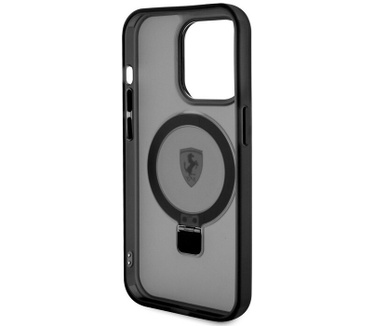 Ferrari Ring Stand Back Case - Apple iPhone 15 Plus (6.7") Zwart Zwart
