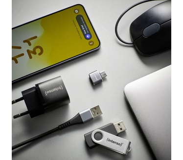 Intenso USB Adapter A480C - USB-A naar USB-C (3-pack)