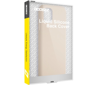 Accezz Liquid Silicone Backcover met MagSafe iPhone 15 Pro - Stone