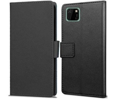 qMust Huawei Y5p Wallet Hoesje Zwart