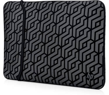 HP 14" Neoprene Reversible Sleeve Grijs, Zwart