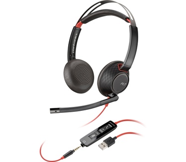 Poly Blackwire C5220, USB-A (Rood, Zwart)