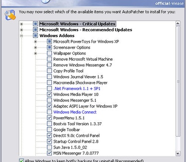 AutoPatcher XP April 2005