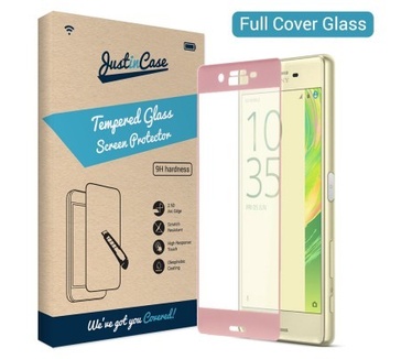Just in Case Full Cover Tempered Glass Sony Xperia X - Rose Gold