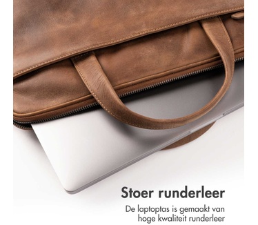 Accezz Leather Laptop schoudertas