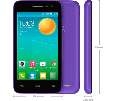 Alcatel POP S3 (Black Front) Paars