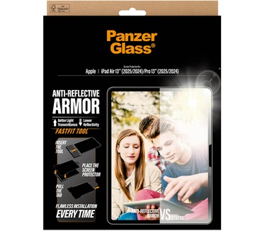 PanzerGlass PanzerGlass® Anti-Reflective Armor Screen Protector iPad Air 13" (2024-2026) | Pro 13" (2024-2025) | Ultra-Wide Fit w. Fastfit tool