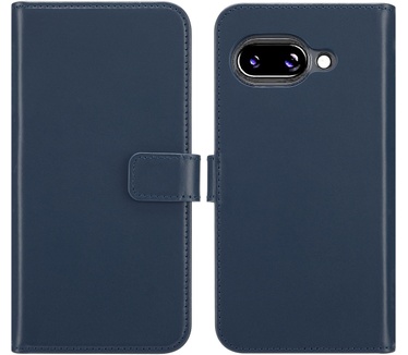 Selencia Echt Lederen Bookcase Google Pixel 9A - Blauw