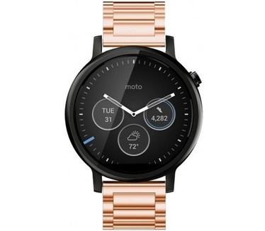 qMust Metalen armband voor Motorola Moto 360 46mm Men (2nd gen) - Rose Gold
