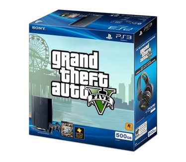 Sony PlayStation 3 Slim (2012) 500GB + Grand Theft Auto 5 Zwart