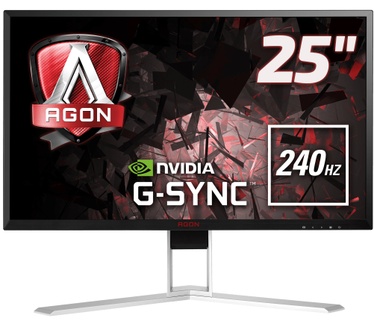 AOC AGON AG251FG Zilver, Zwart